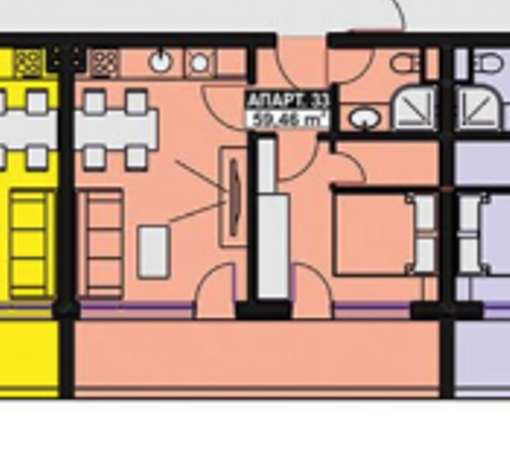 Квартира в Поморие, Болгария, 60 м² - фото 2