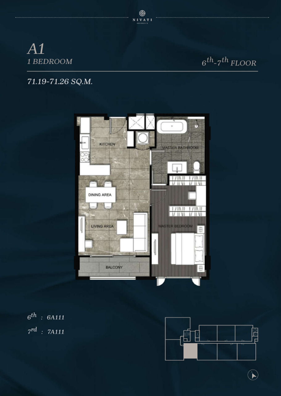 Апартаменты в Бангкоке, Таиланд, 71.26 м² - фото 2