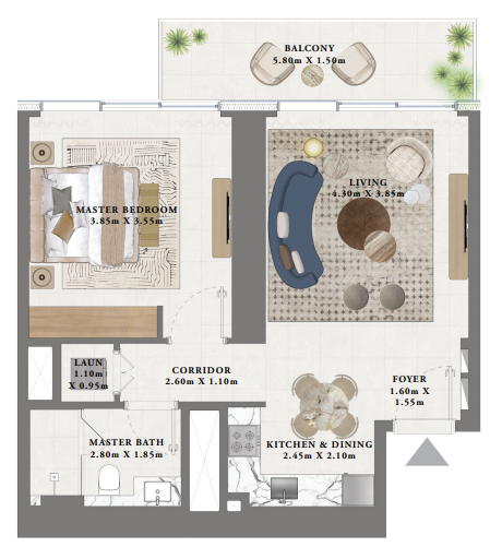 Квартира в Дубае, ОАЭ, 70 м² - фото 11