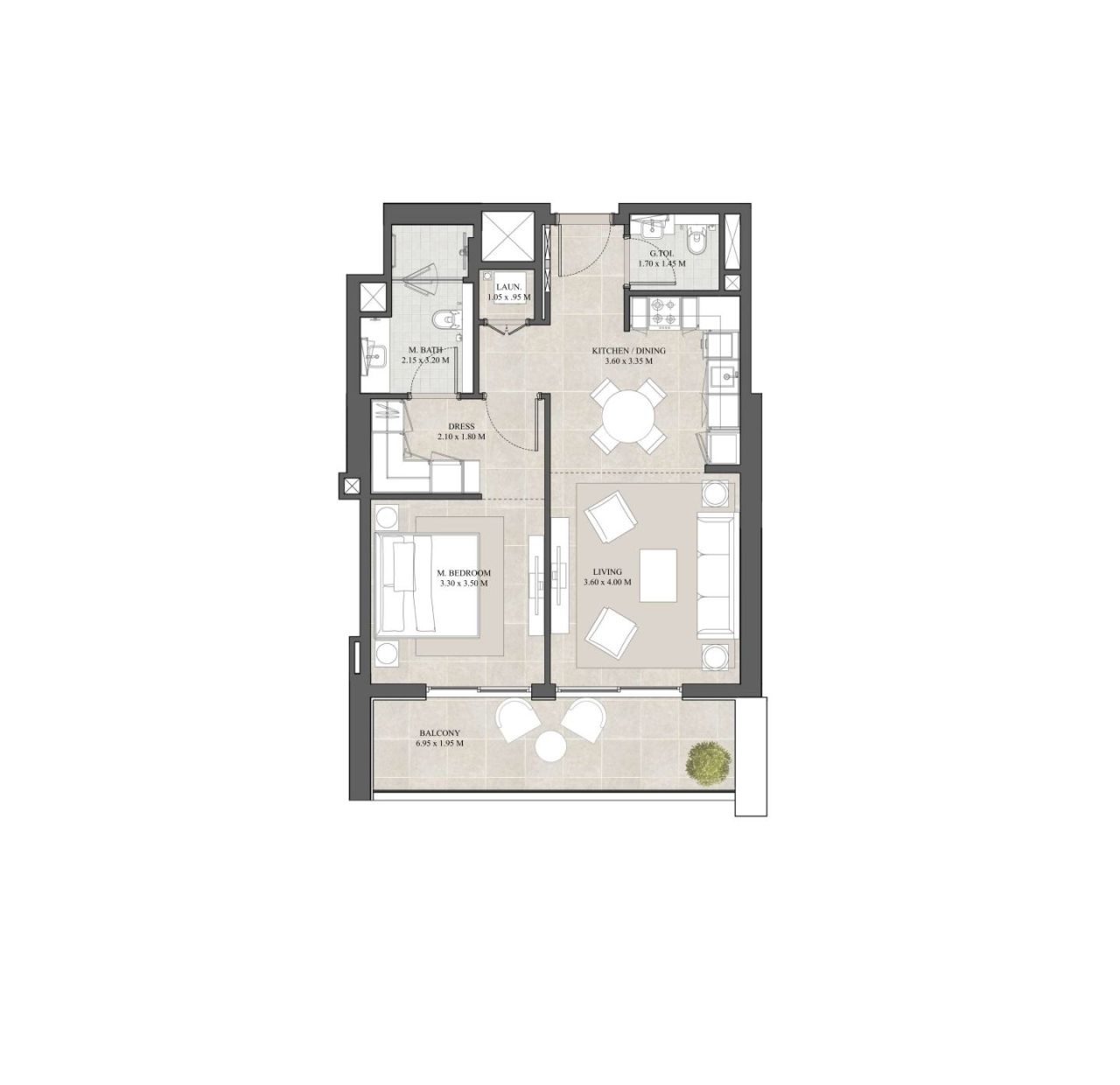 Квартира в Дубае, ОАЭ, 74 м² - фото 11