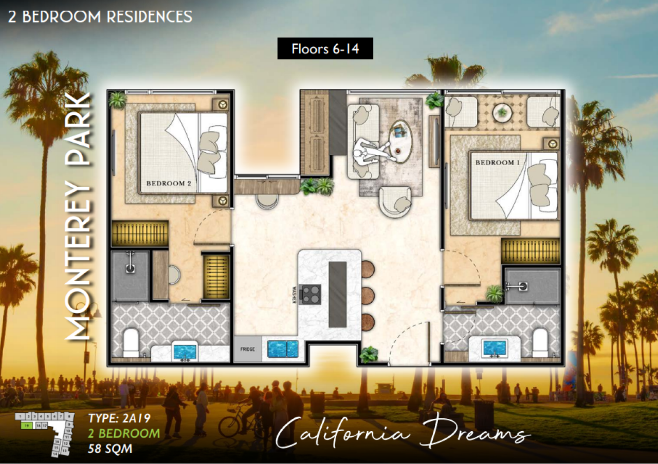 Квартира в Паттайе, Таиланд, 58 м² - фото 2