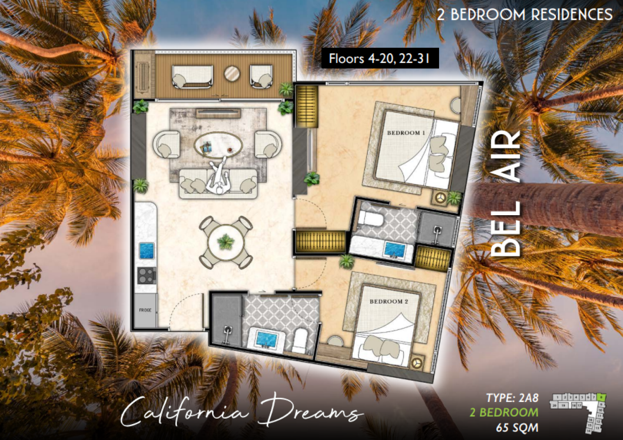 Квартира в Паттайе, Таиланд, 65 м² - фото 2