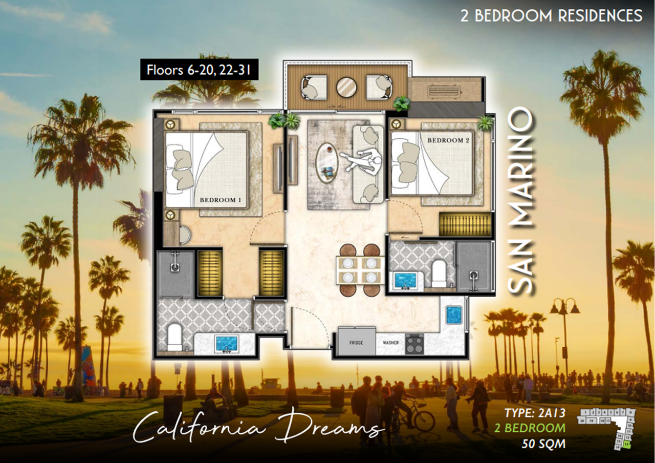 Квартира в Паттайе, Таиланд, 50 м² - фото 2