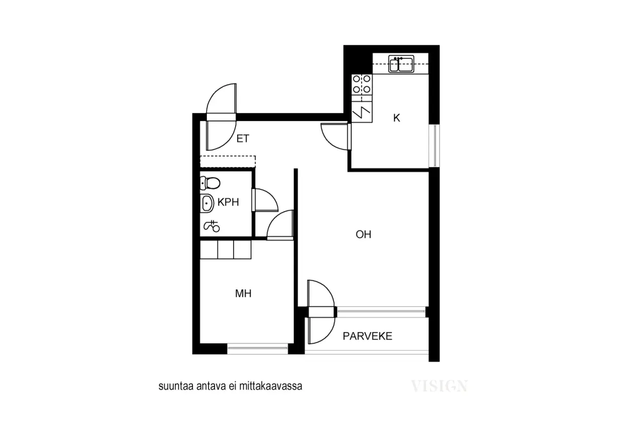 Квартира в Лаукаа, Финляндия, 43 м² - фото 2
