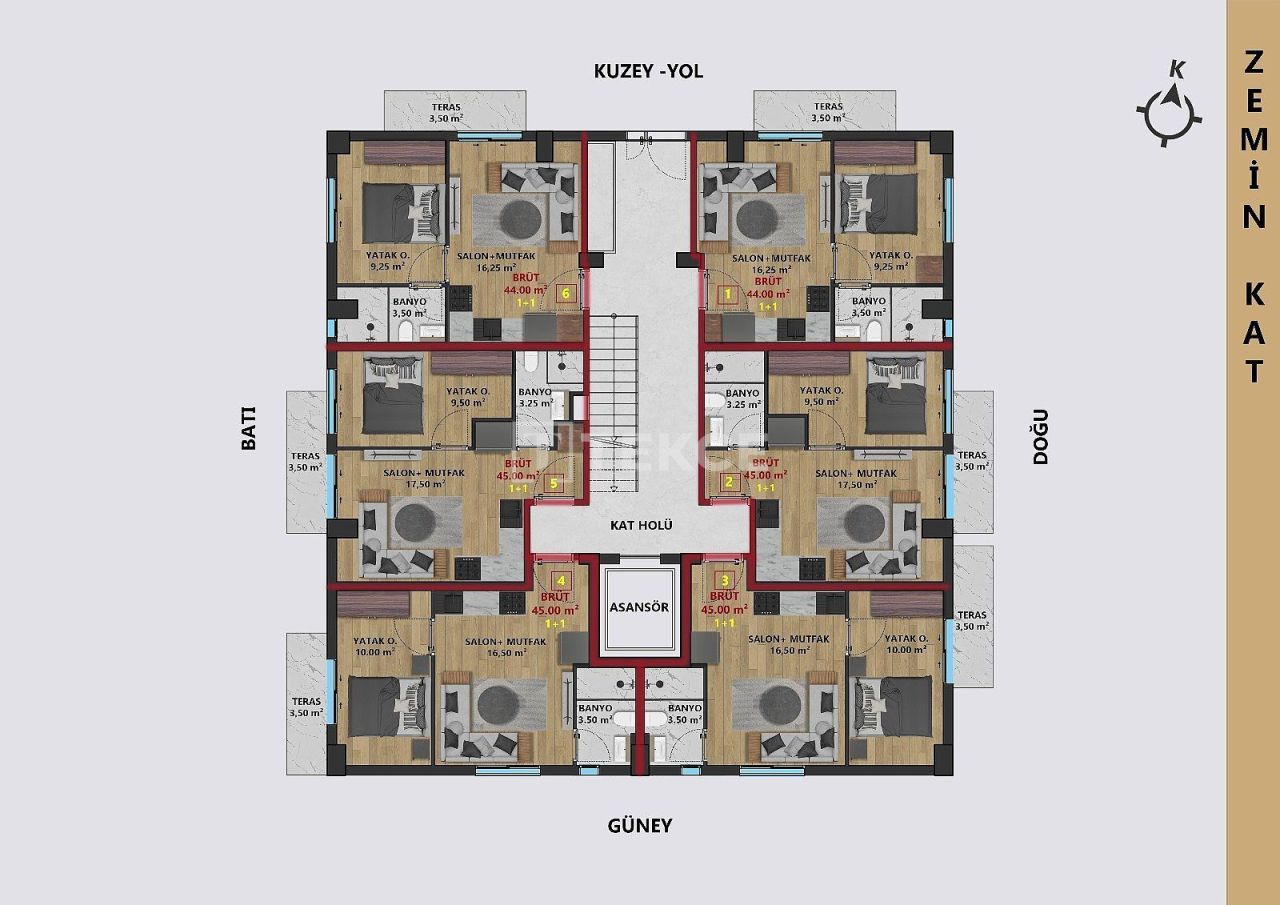 Апартаменты в Анталии, Турция, 92 м² - фото 19