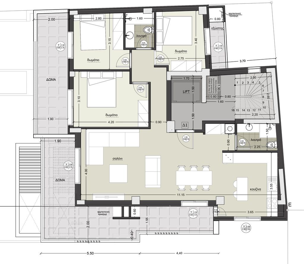Квартира в Салониках, Греция, 140 м² - фото 1