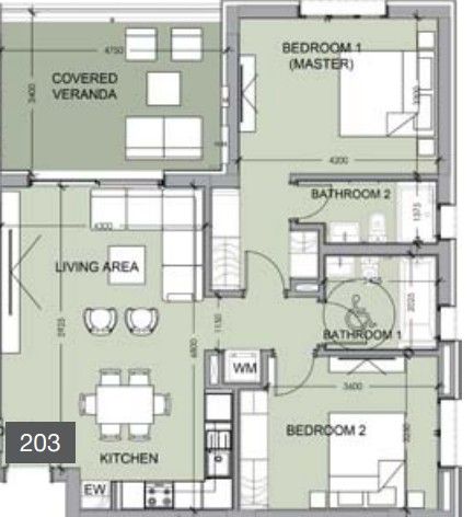 Апартаменты в Лимасоле, Кипр, 79 м² - фото 7