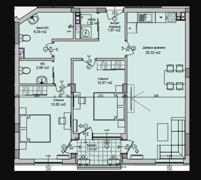 Квартира в Бургасе, Болгария, 107 м² - фото 2