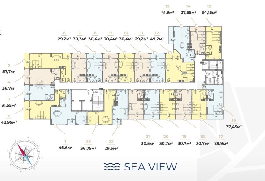 Апартаменты в Батуми, Грузия, 29 м² - фото 16