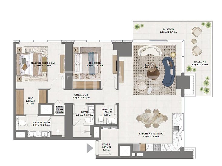 Апартаменты в Дубае, ОАЭ, 115 м² - фото 13