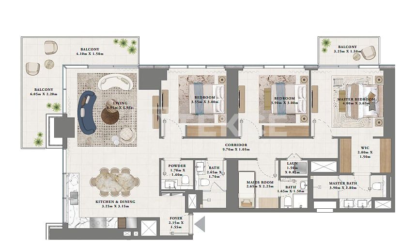 Апартаменты в Дубае, ОАЭ, 171 м² - фото 14