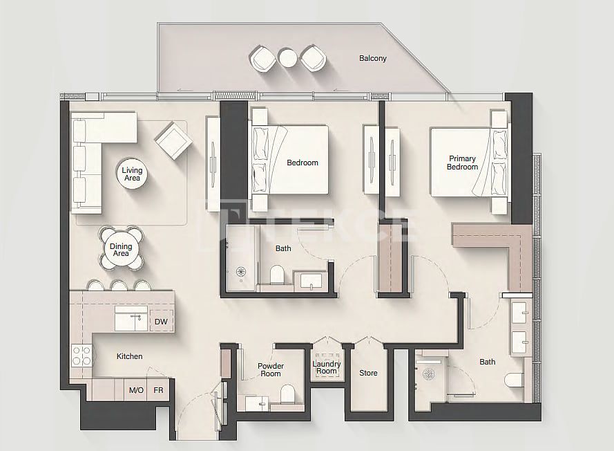 Апартаменты в Дубае, ОАЭ, 76 м² - фото 16