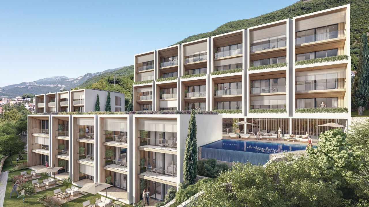 Апартаменты в Кумборе, Черногория, 52 м² - фото 1