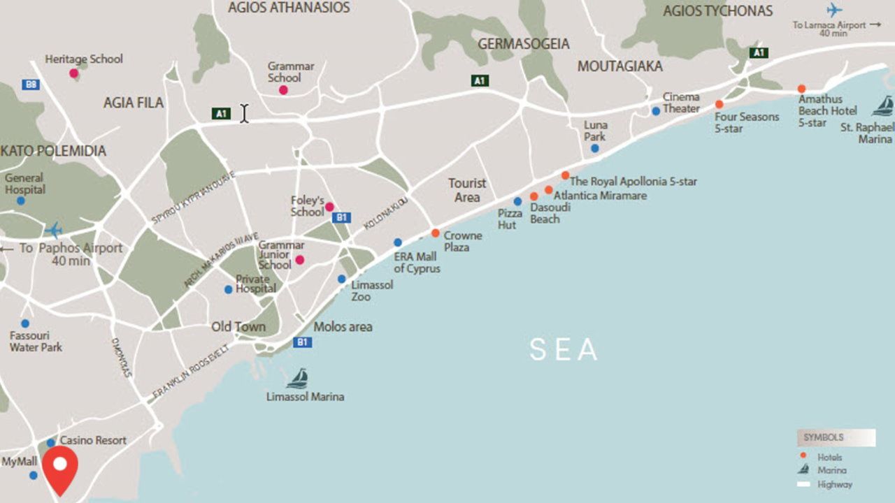 Квартира в Лимасоле, Кипр, 49.5 м² - фото 6