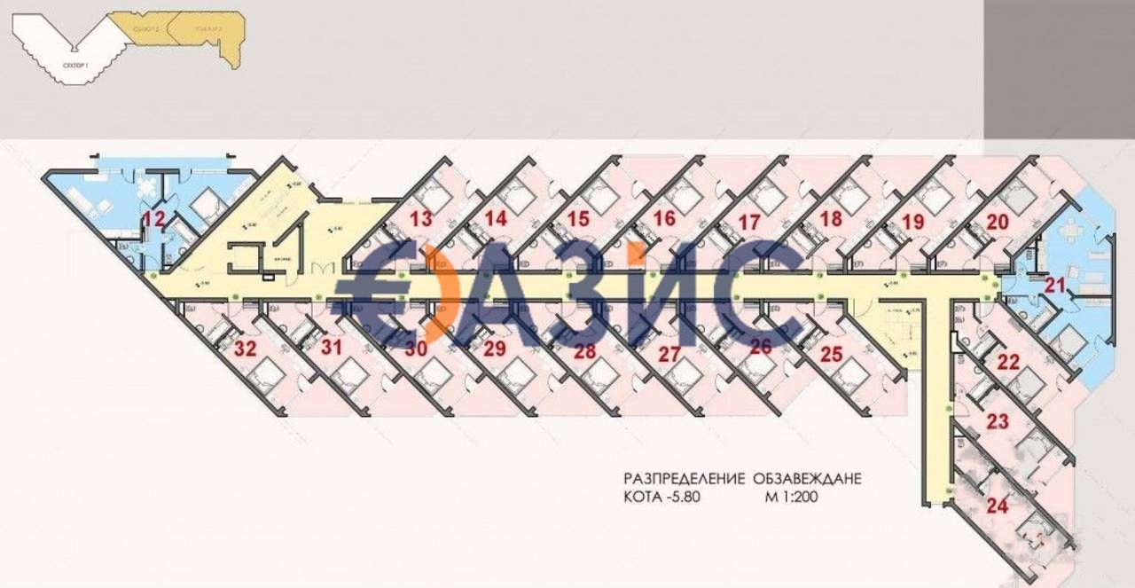 Апартаменты в Святом Власе, Болгария, 165.6 м² - фото 17
