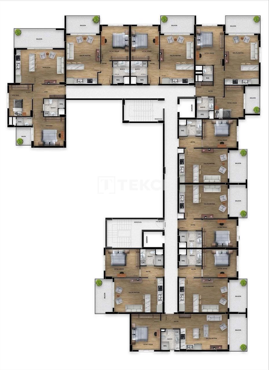 Апартаменты Ортахисар, Турция, 90 м² - фото 8