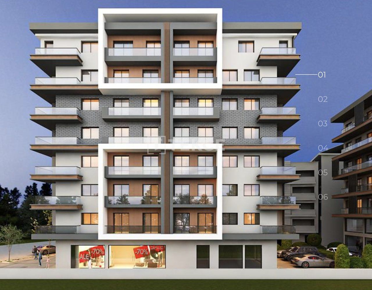 Апартаменты Каршияка, Турция, 55 м² - фото 1