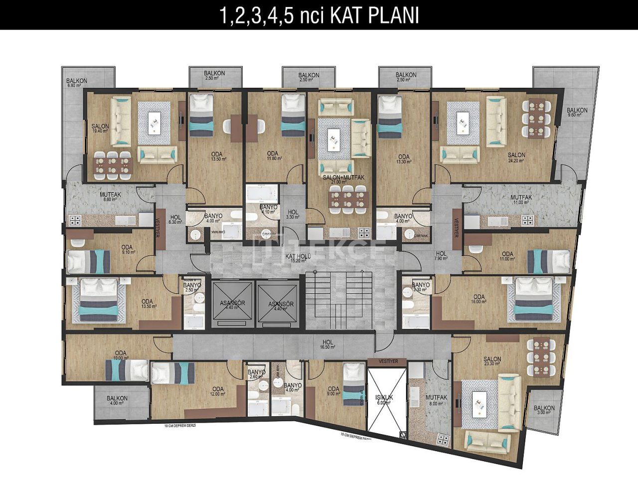 Апартаменты Каршияка, Турция, 220 м² - фото 11