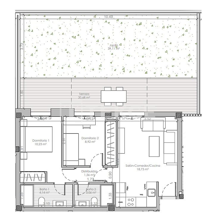 Апартаменты в Михасе, Испания, 55 м² - фото 12