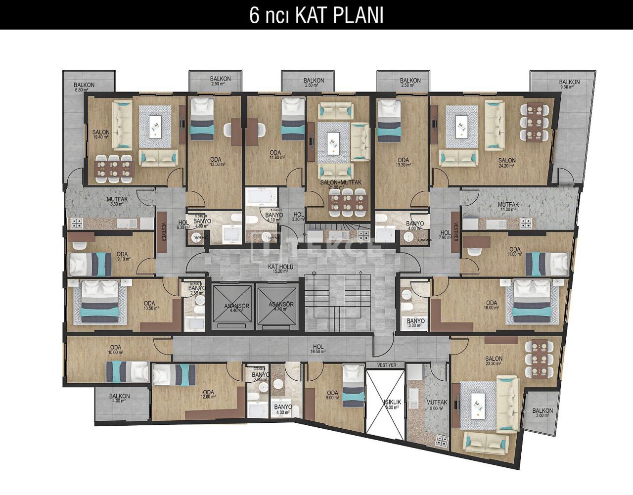 Апартаменты Каршияка, Турция, 140 м² - фото 13