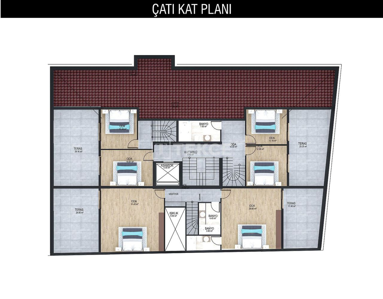 Апартаменты Каршияка, Турция, 110 м² - фото 14