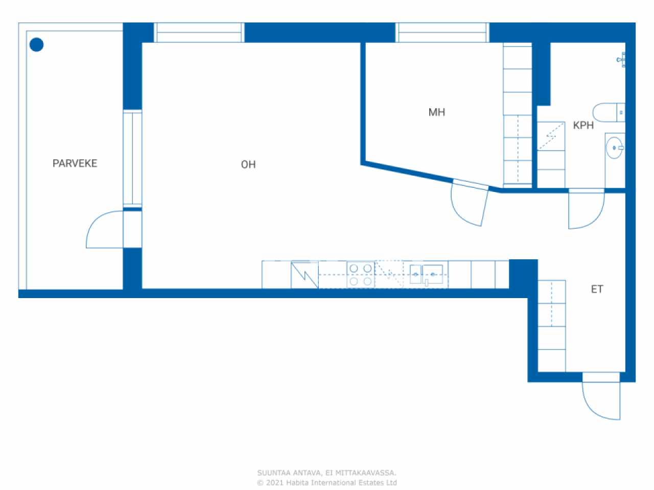 Апартаменты в Лахти, Финляндия, 59.5 м² - фото 2