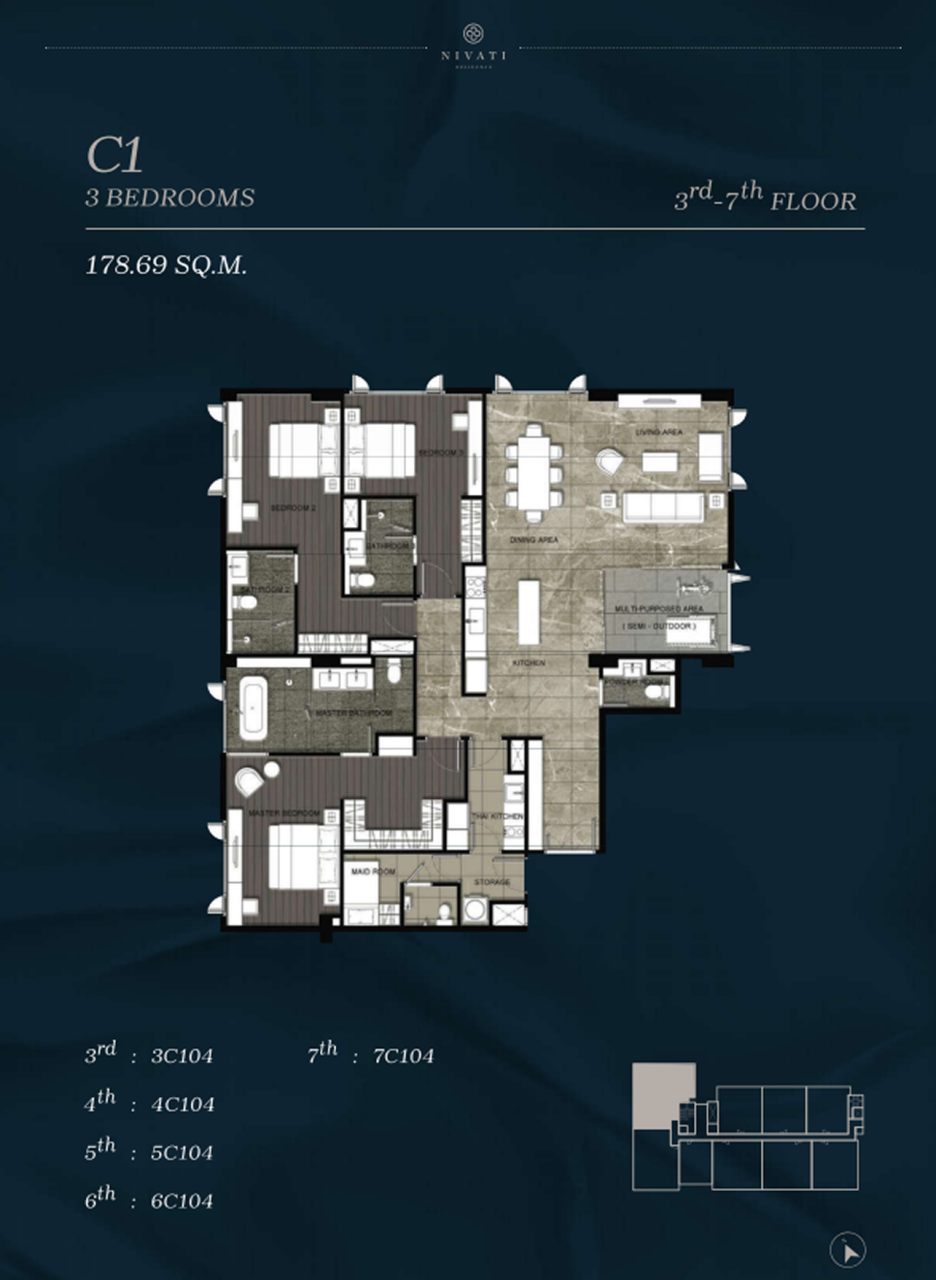 Апартаменты в Бангкоке, Таиланд, 178.69 м² - фото 2