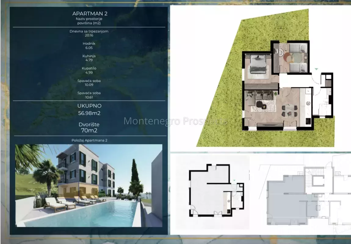 Квартира в Тивате, Черногория, 60 м² - фото 3