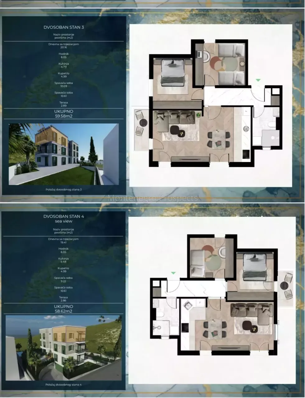 Квартира в Тивате, Черногория, 60 м² - фото 7