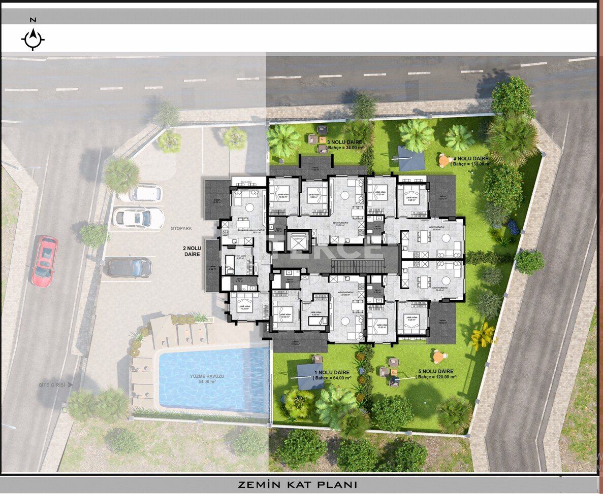 Апартаменты в Алании, Турция, 80 м² - фото 19