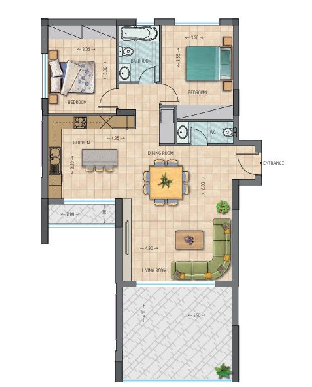 Апартаменты в Лимасоле, Кипр, 120 м² - фото 14