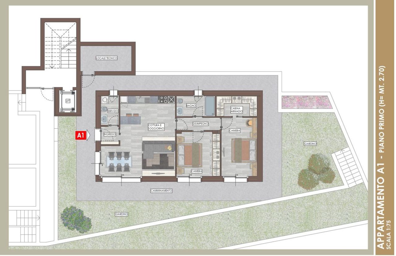 Квартира в Ардженьо, Италия, 125 м² - фото 3