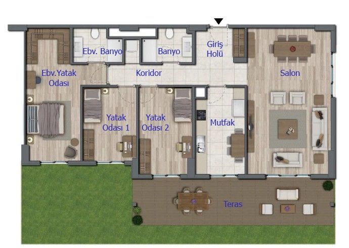 Квартира в Анталии, Турция, 63 м² - фото 11