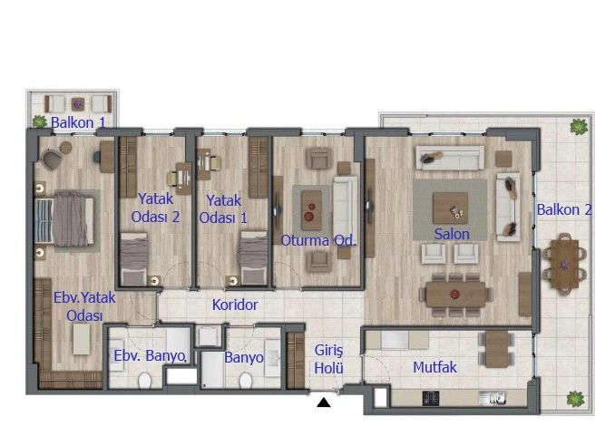 Квартира в Анталии, Турция, 63 м² - фото 14