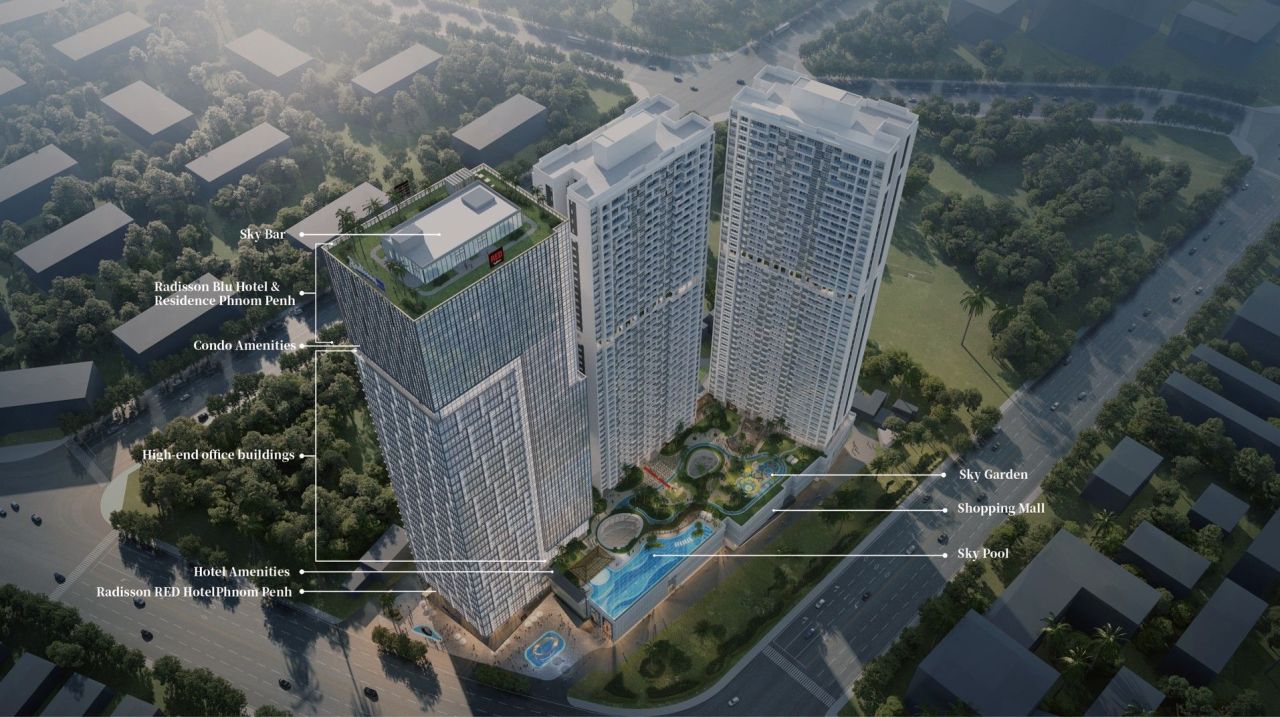 Апартаменты в Пномпене, Камбоджа, 89.65 м² - фото 1