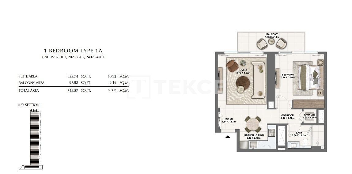 Апартаменты в Дубае, ОАЭ, 122 м² - фото 11