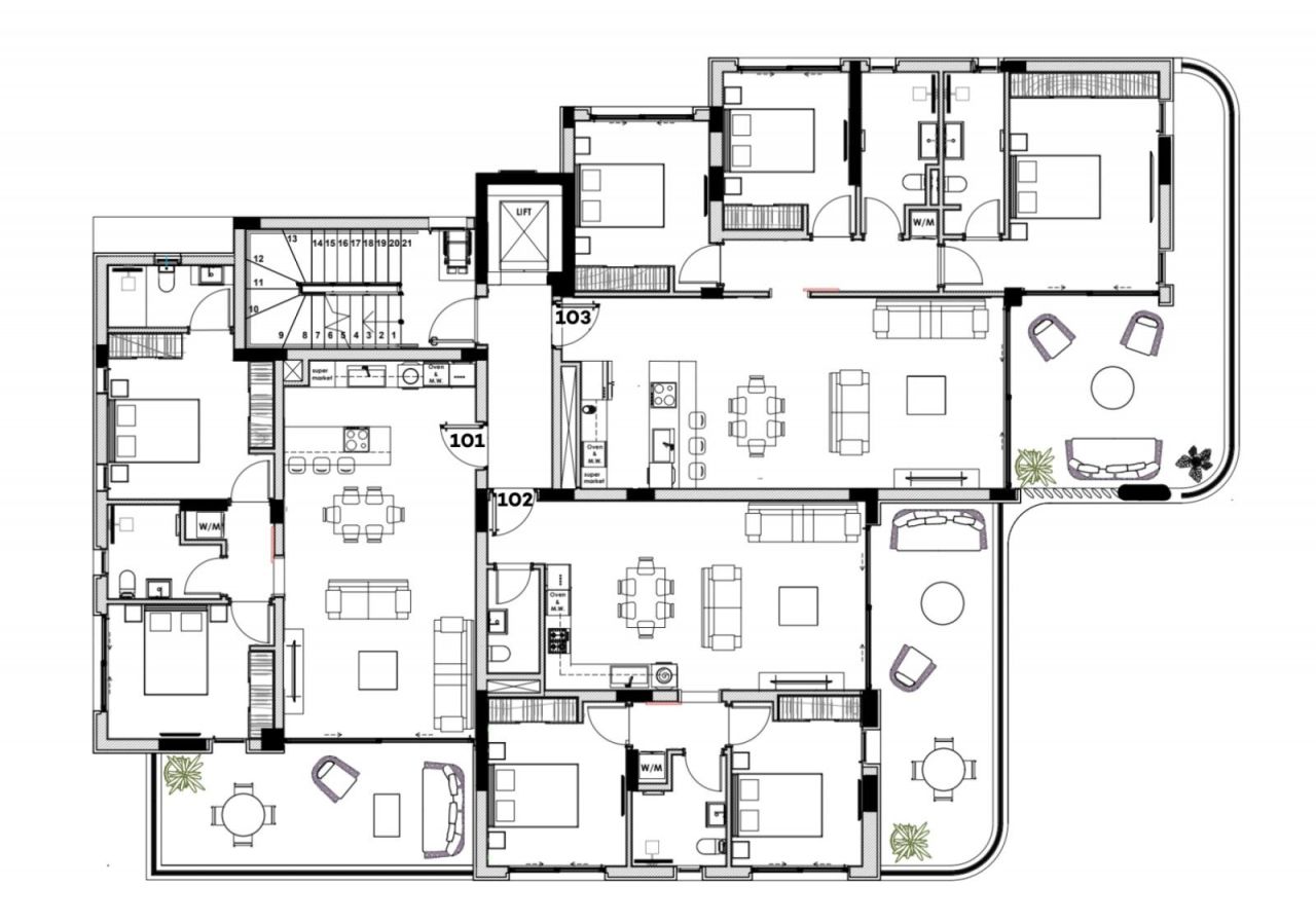 Апартаменты в Лимасоле, Кипр, 118 м² - фото 12