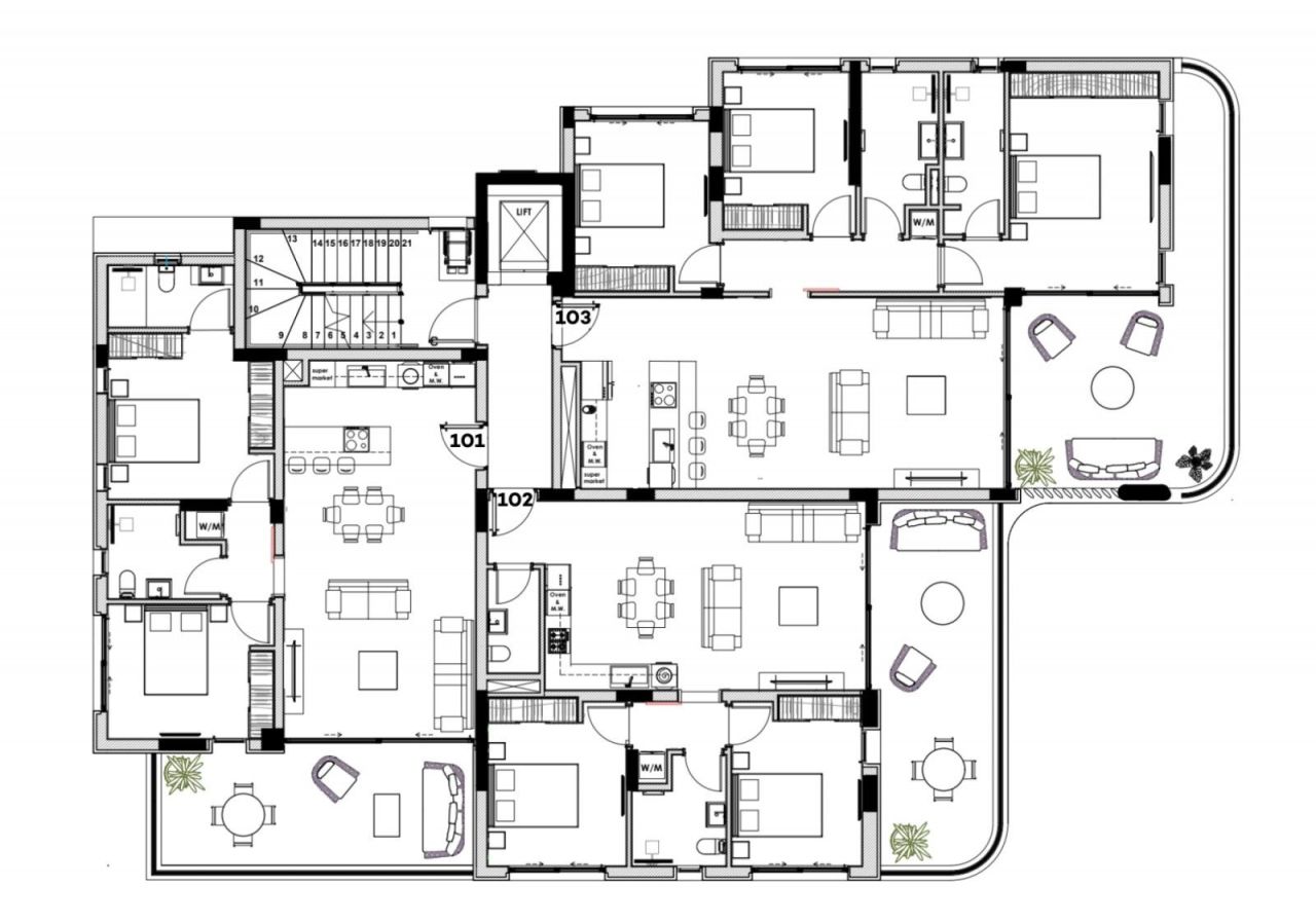Апартаменты в Лимасоле, Кипр, 109 м² - фото 12