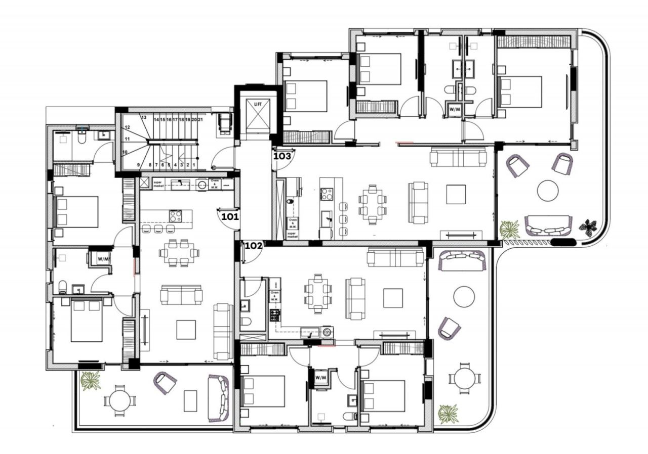 Апартаменты в Лимасоле, Кипр, 157 м² - фото 12