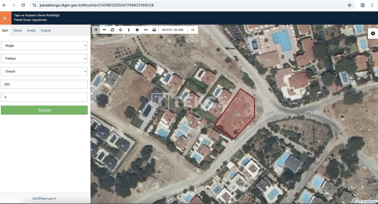 Земля в Фетхие, Турция, 908 м² - фото 12