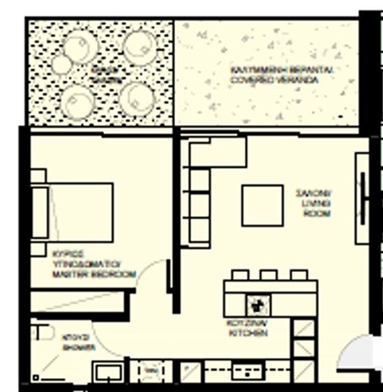 Апартаменты в Лимасоле, Кипр, 67 м² - фото 11
