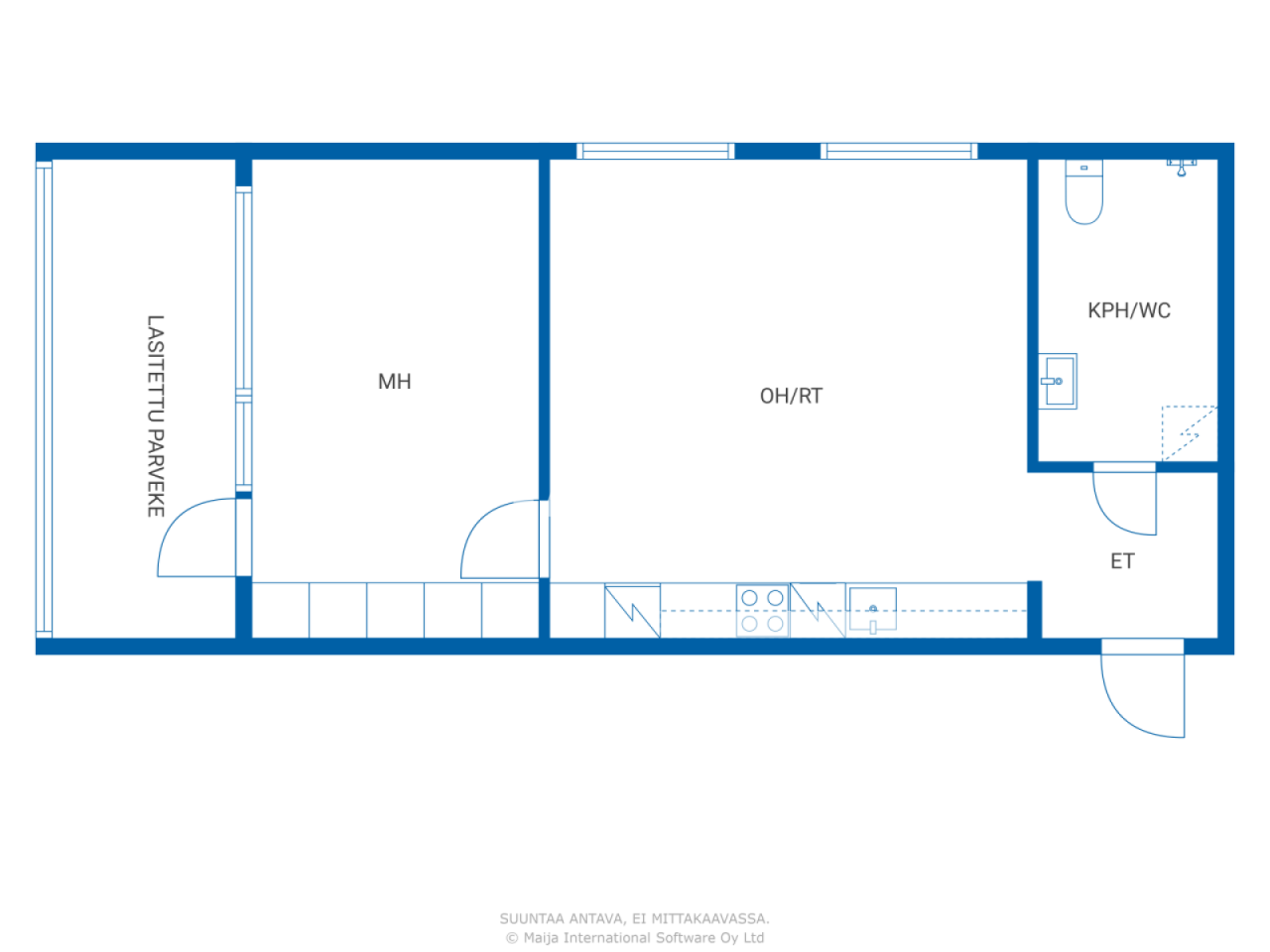 Апартаменты в Лахти, Финляндия, 39.5 м² - фото 2