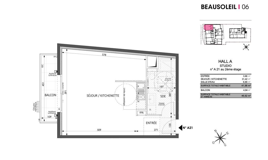 Апартаменты в Боcолей, Франция, 42 м² - фото 4