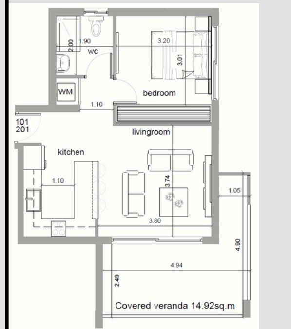 Апартаменты в Лимасоле, Кипр, 67 м² - фото 15