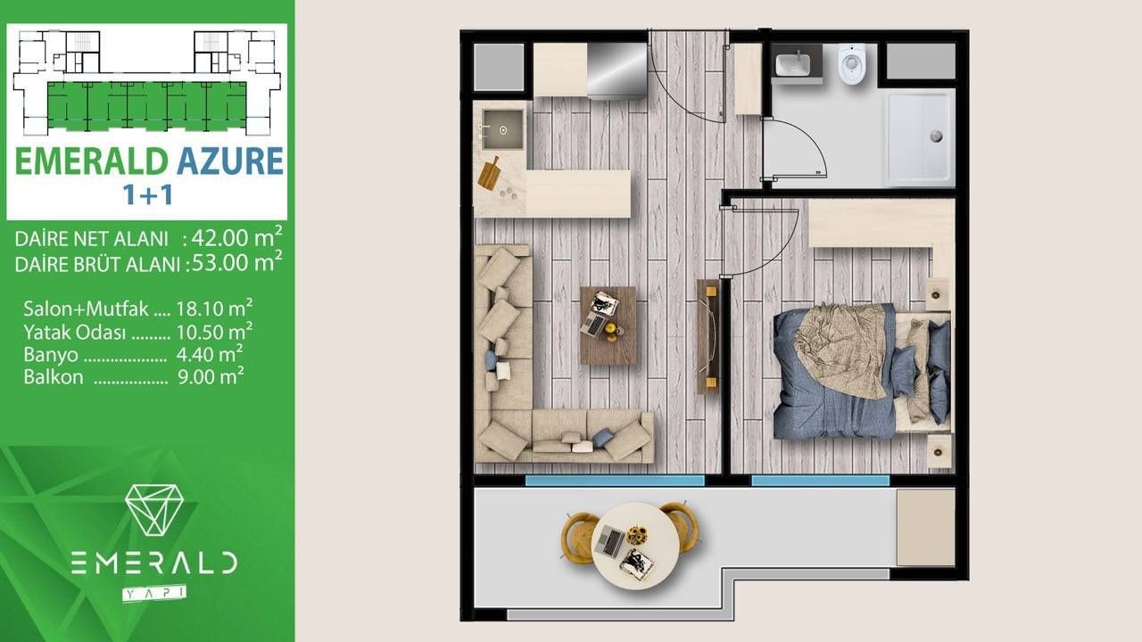 Квартира в Мерсине, Турция, 96 м² - фото 4