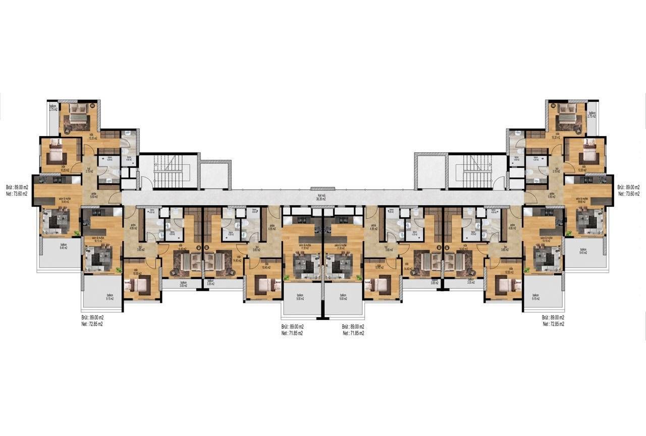 Квартира в Мерсине, Турция, 64 м² - фото 5