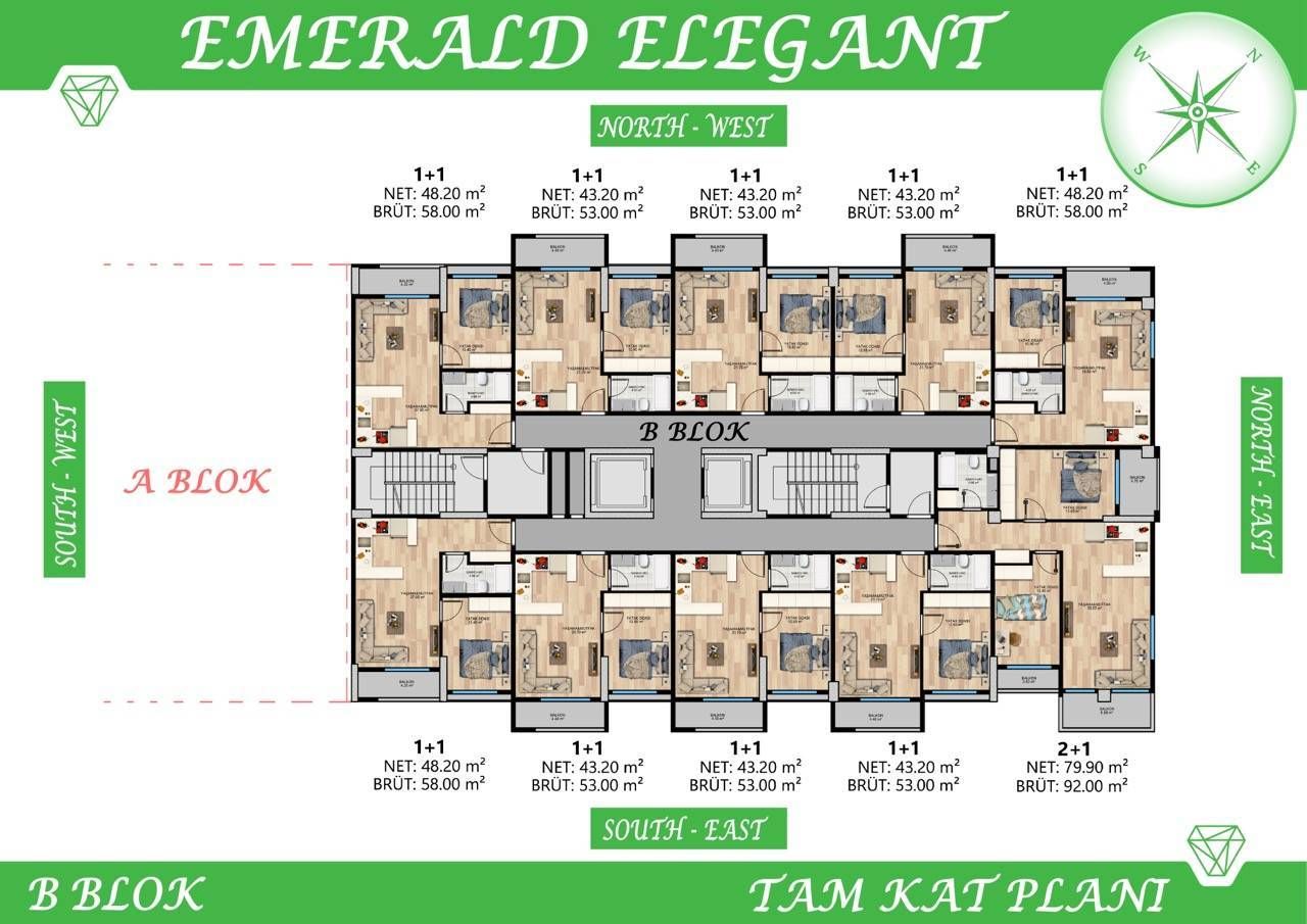 Квартира в Мерсине, Турция, 90 м² - фото 5