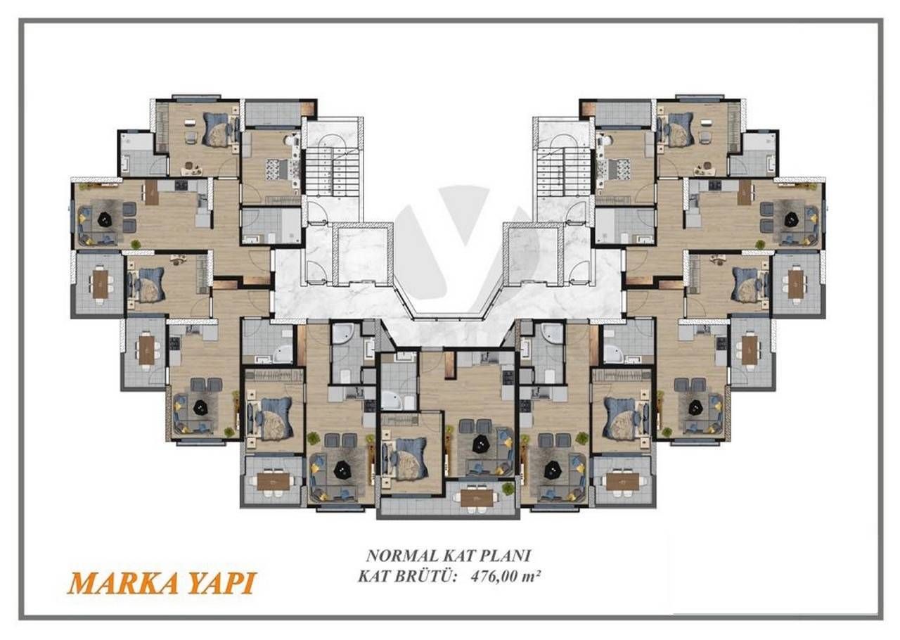 Квартира в Мерсине, Турция, 60 м² - фото 7