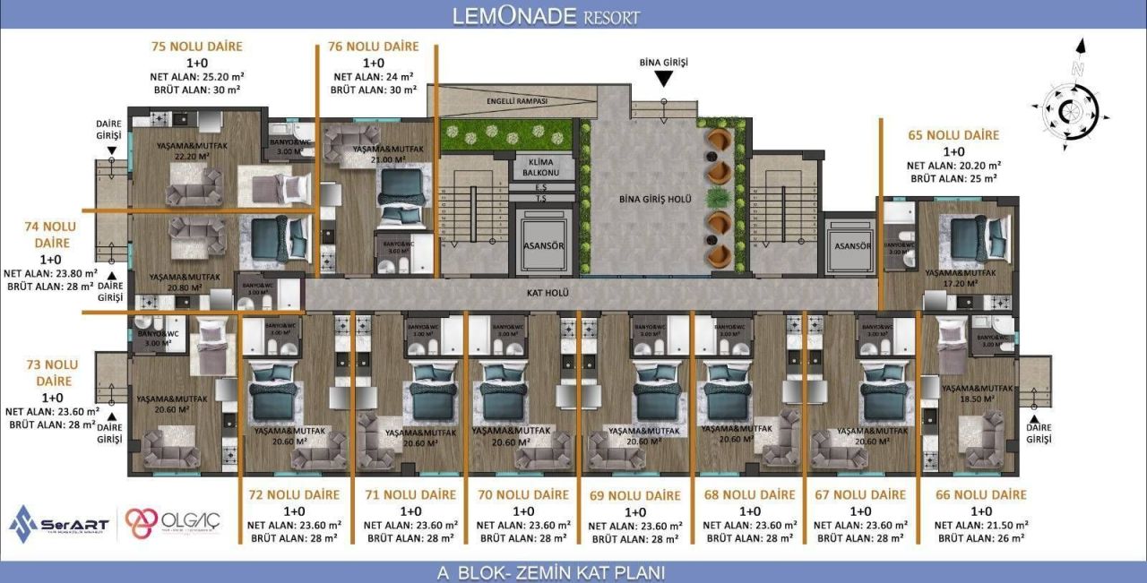 Квартира в Мерсине, Турция, 49 м² - фото 9