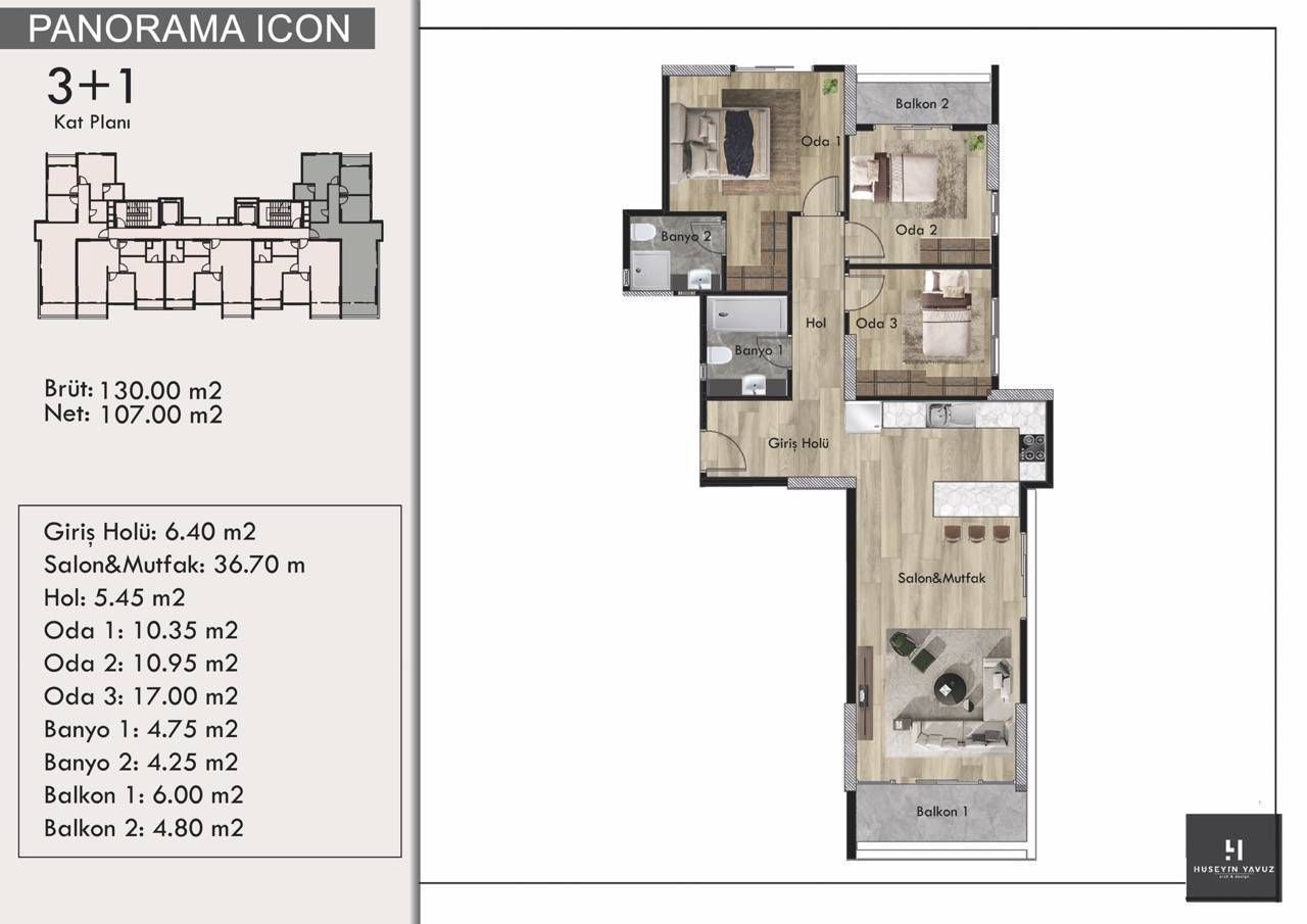 Квартира в Мерсине, Турция, 130 м² - фото 19